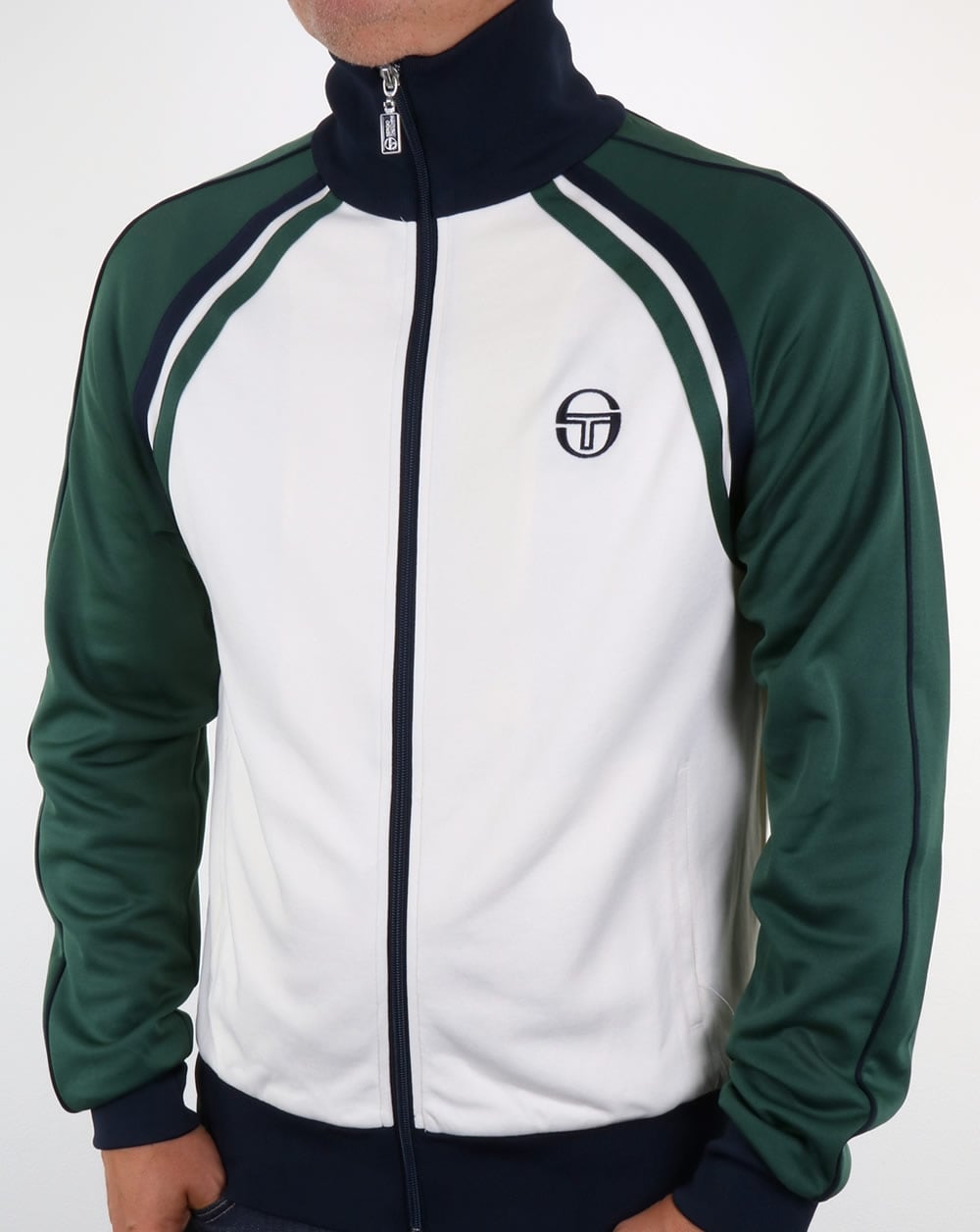 Sergio Tacchini Ghibli Track Top Ivory/Forest Green