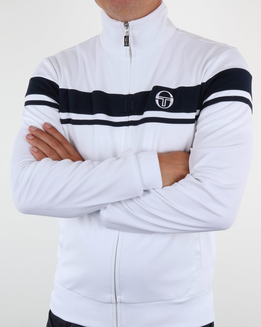 Sergio Tacchini Masters II Track Top White/Navy