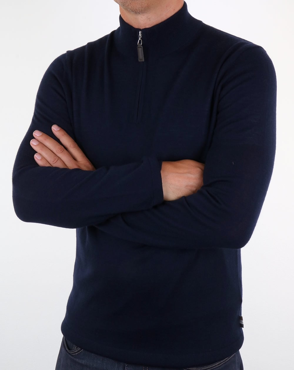 Aquascutum Hamilton Half Zip Knit Navy