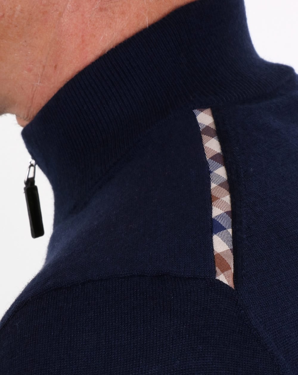 Aquascutum Hamilton Half Zip Knit Navy