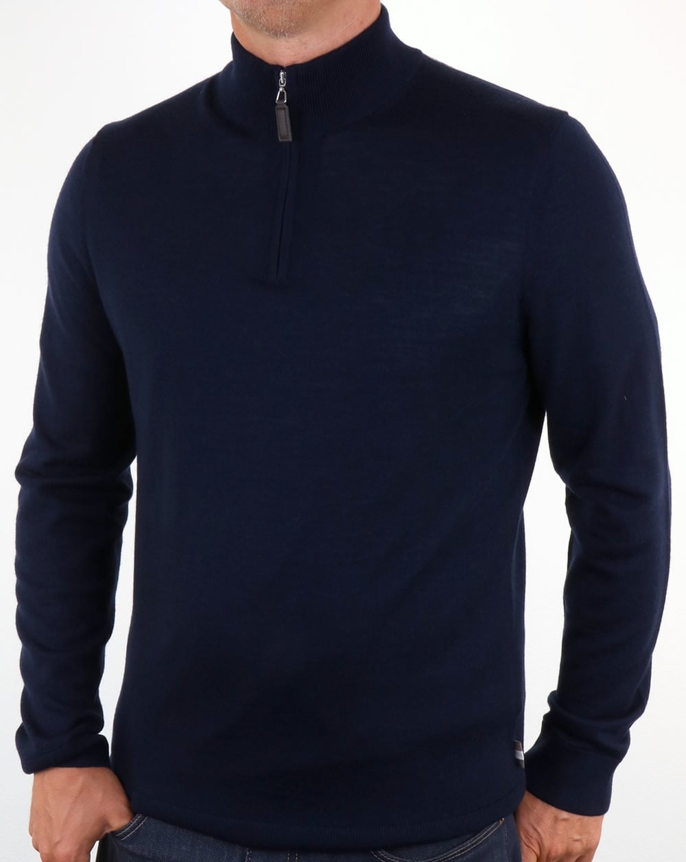Aquascutum Hamilton Half Zip Knit Navy
