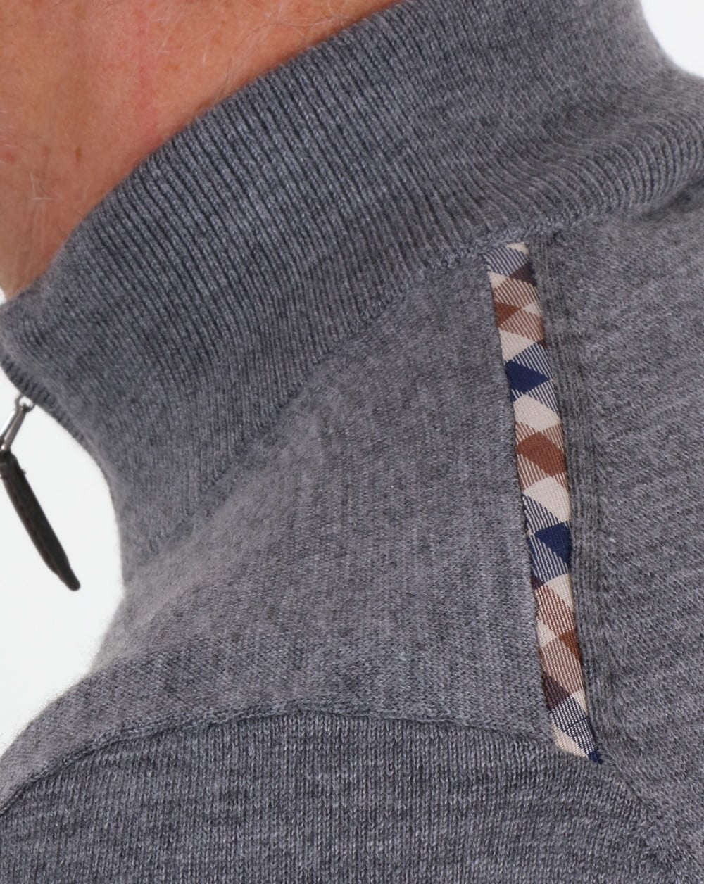 Aquascutum Hamilton Half Zip Knit Grey