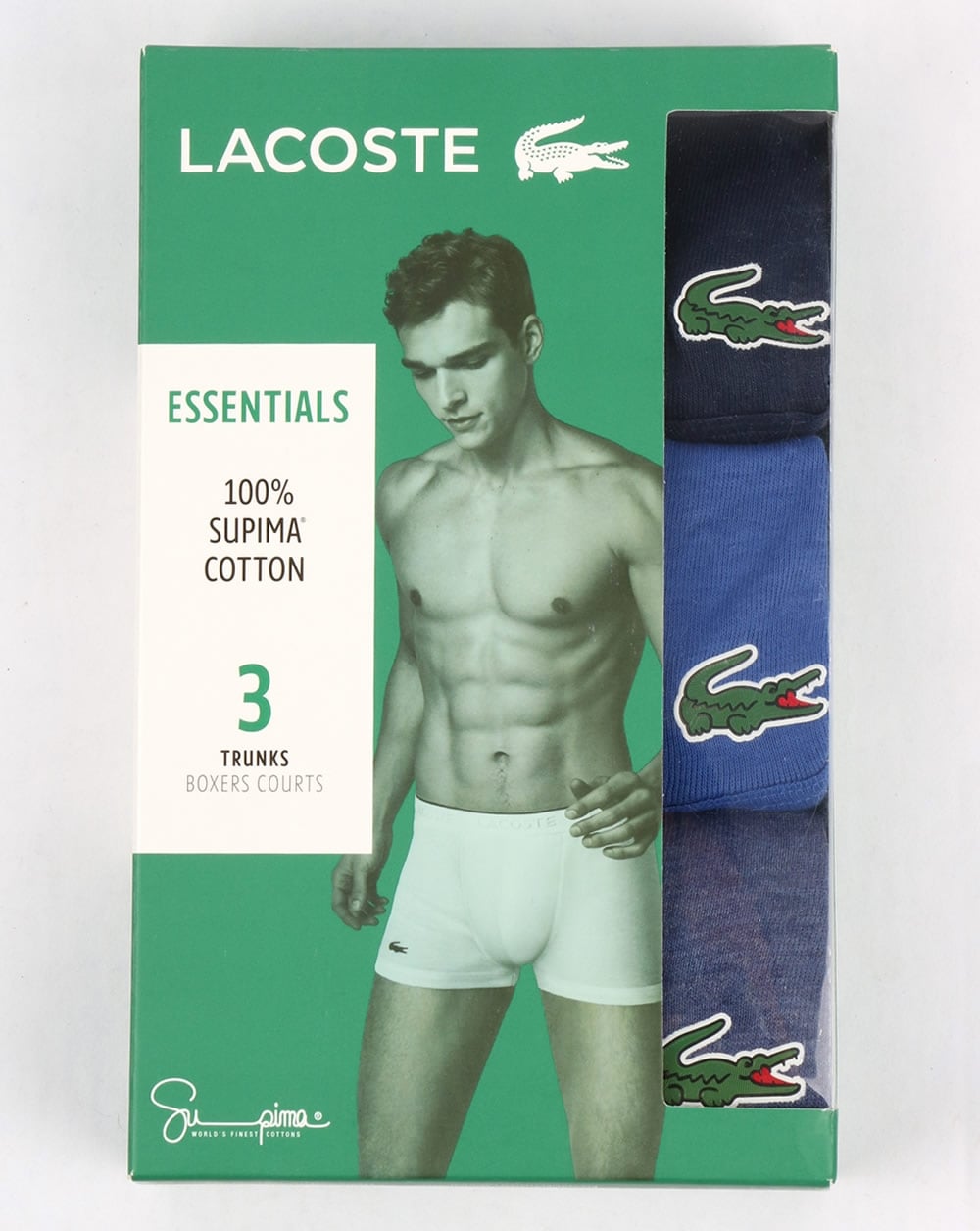 Lacoste Triple Pack Boxer Shorts Blue