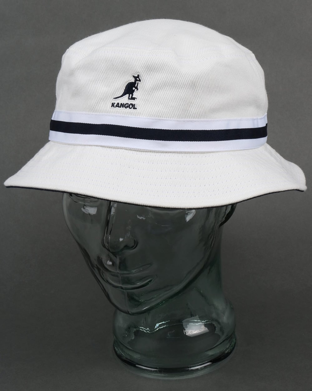 Kangol Stripe Lahinch Bucket Hat White