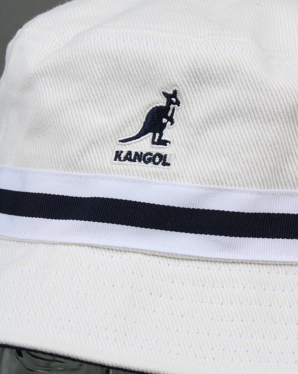Kangol Stripe Lahinch Bucket Hat White