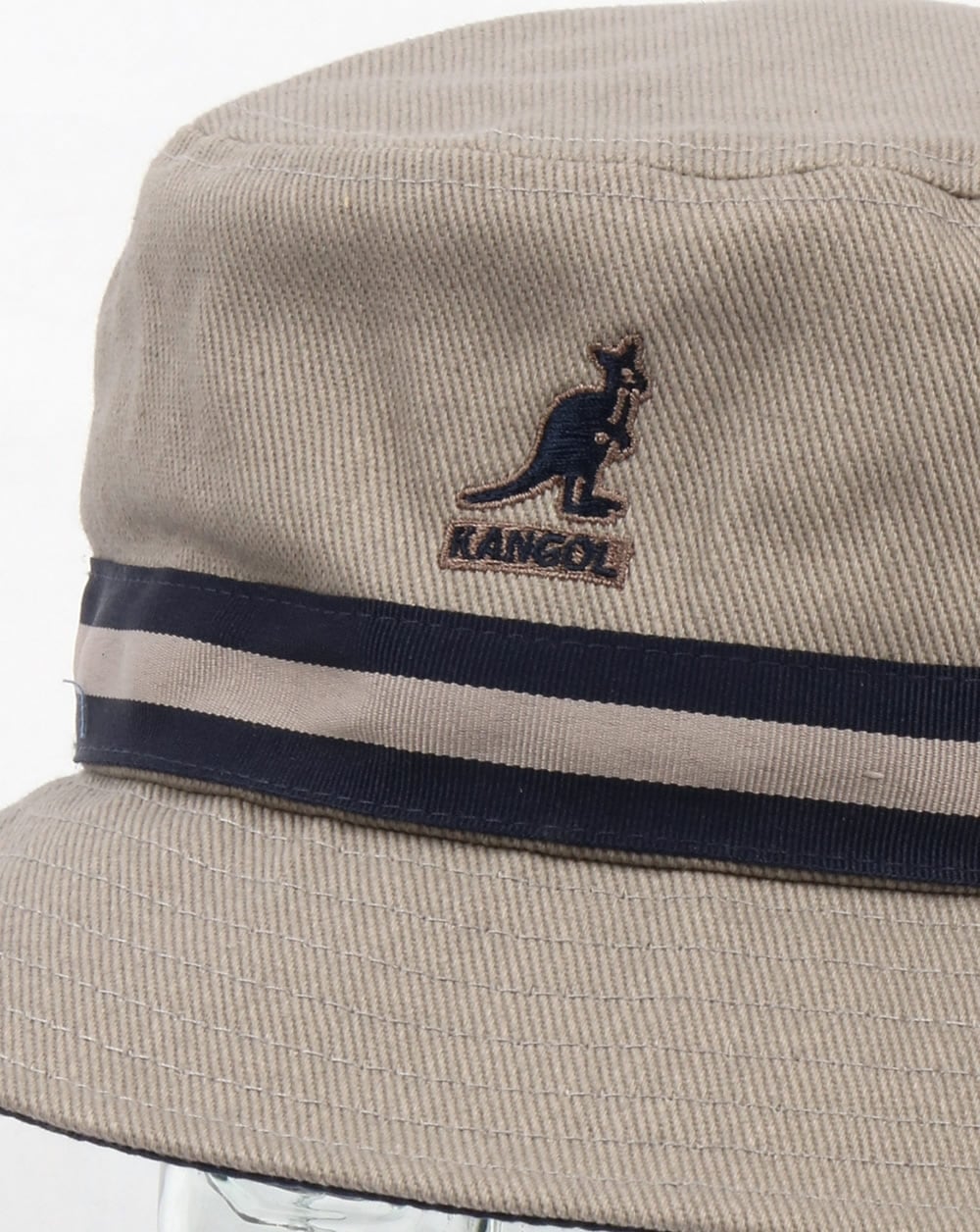 Kangol Stripe Lahinch Bucket Hat Grey