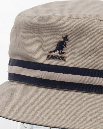 Kangol Stripe Lahinch Bucket Hat Grey