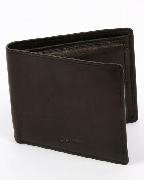 Gant Leather Wallet Black Mud