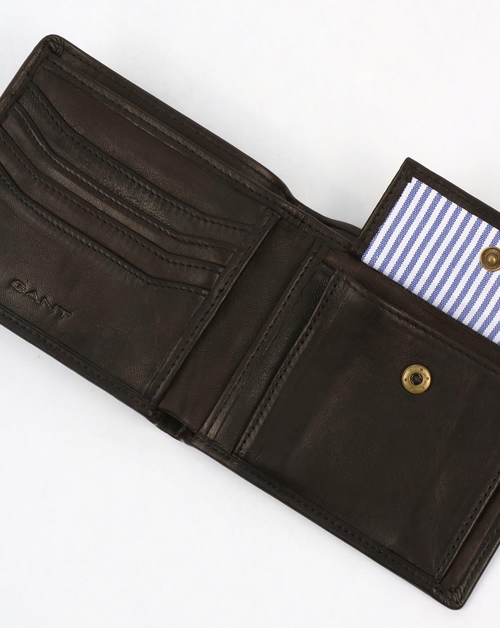 Gant Leather Wallet Black Mud