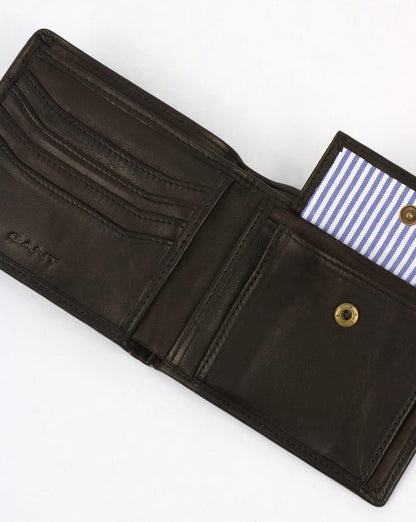 Gant Leather Wallet Black Mud