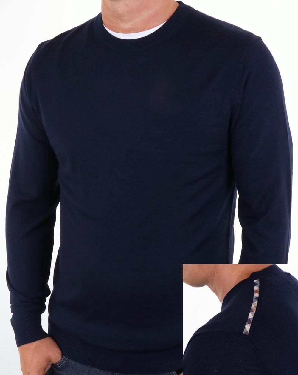 Aquascutum Carston Merino Knit Navy