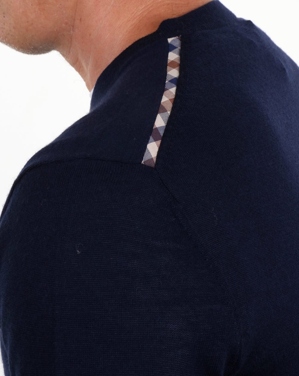 Aquascutum Carston Merino Knit Navy