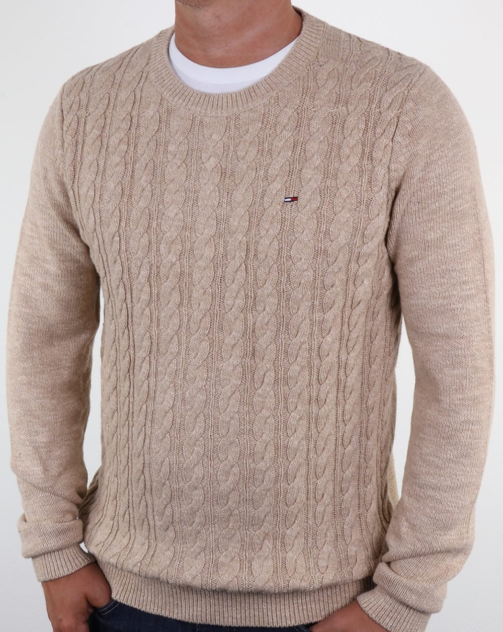 Tommy Hilfiger Cable Knit Jumper Bone White