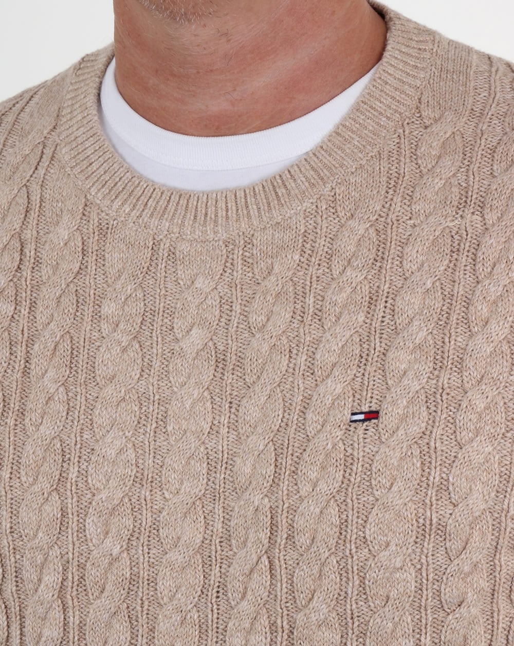 Tommy Hilfiger Cable Knit Jumper Bone White