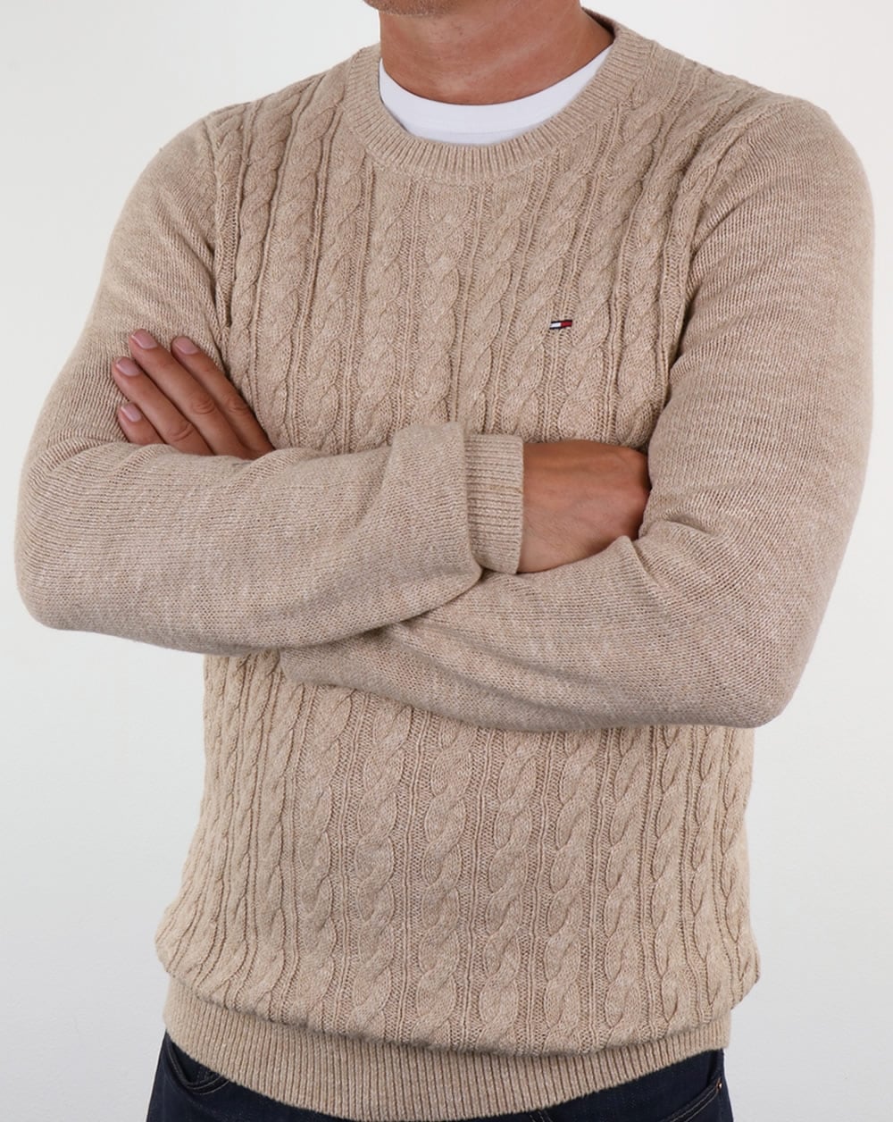 Tommy Hilfiger Cable Knit Jumper Bone White
