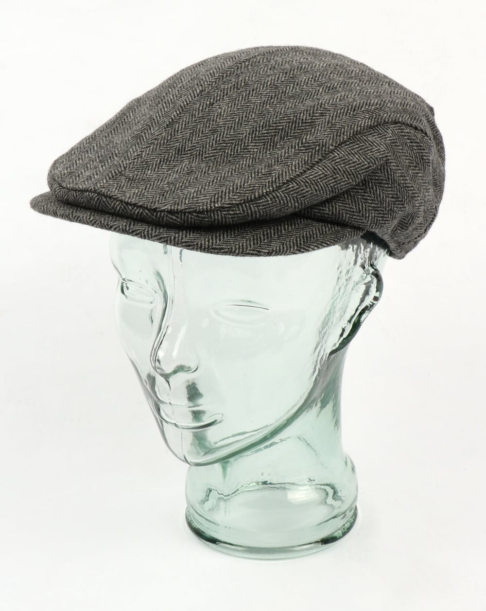 Gant Herringbone Drivers Cap Charcoal Melange