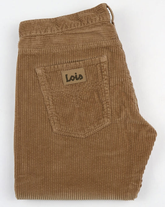 Lois Dallas Straight Jumbo Cords Dark Sand