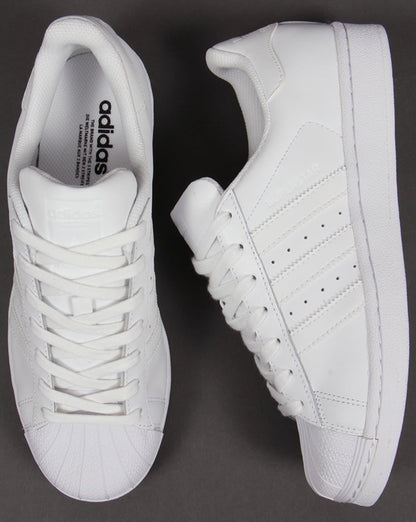 Adidas Superstar Trainers Triple White