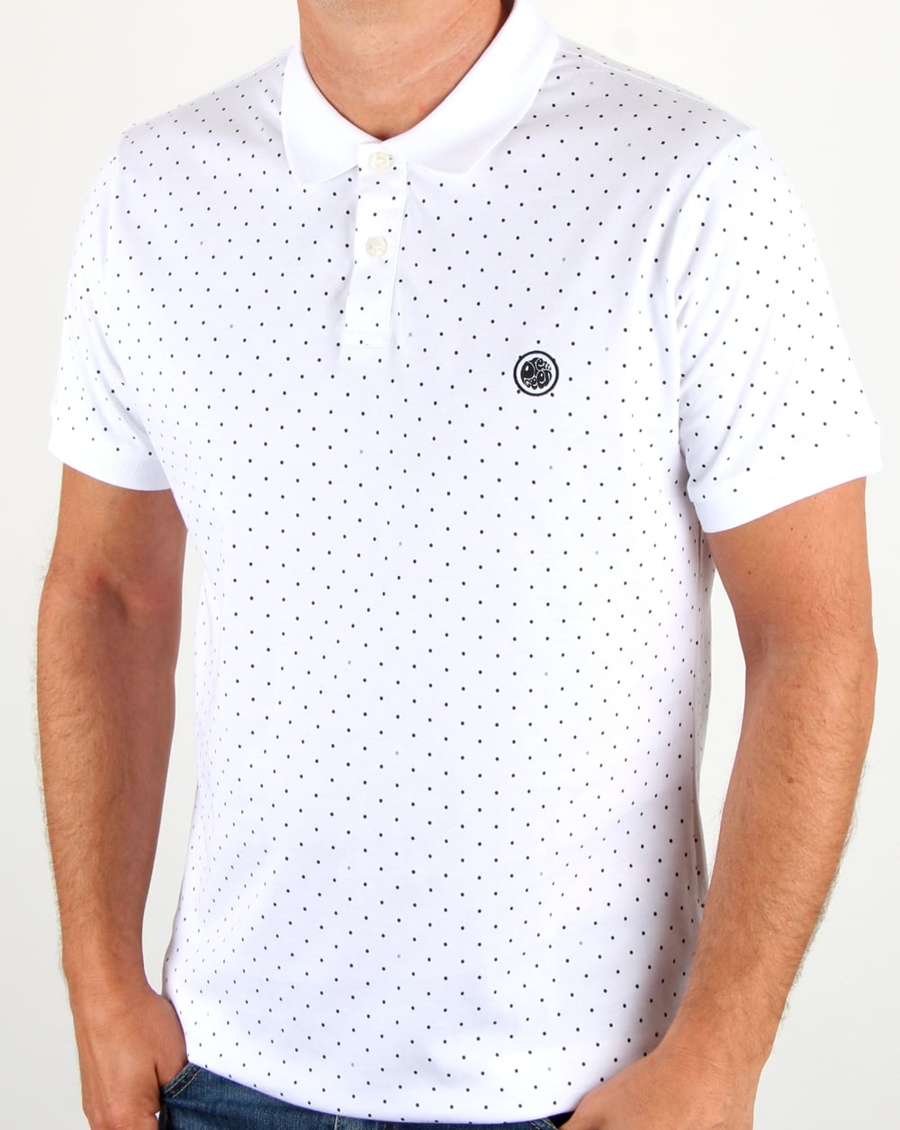 Pretty Green Kompany Polka Dot Polo White