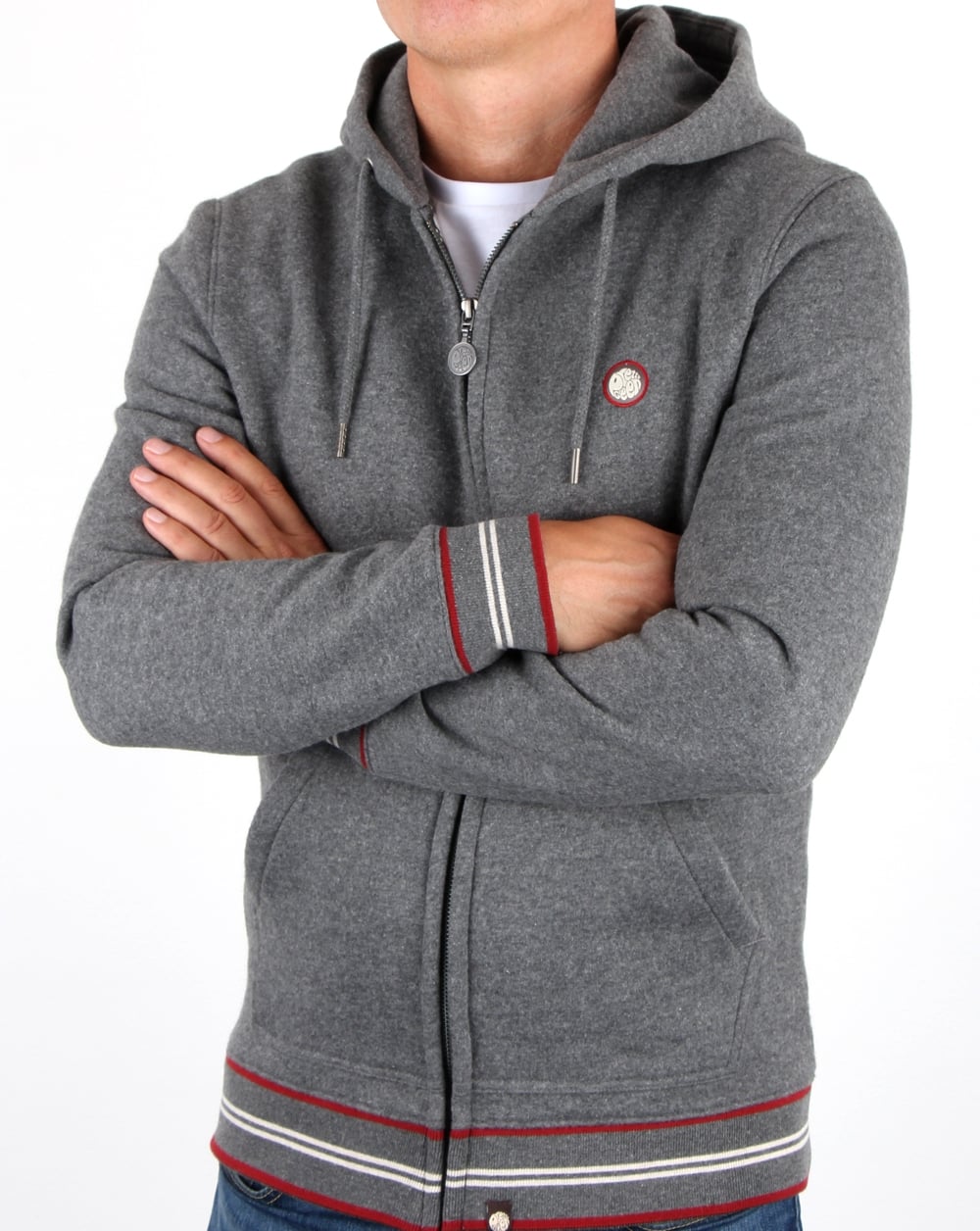 Pretty Green Bradstock Hoody Charcoal