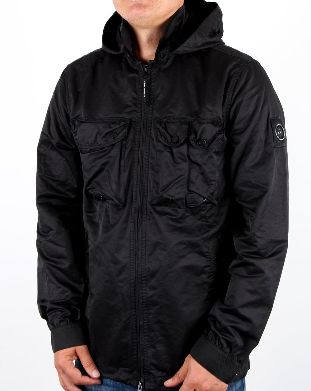 Marshall Artist Pigment Dyed Overshirt Black