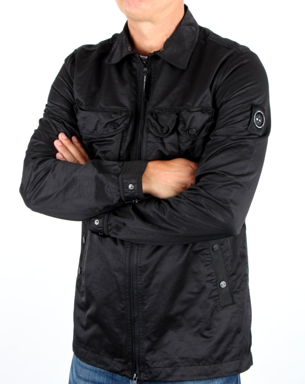 Marshall Artist Pigment Dyed Overshirt Black