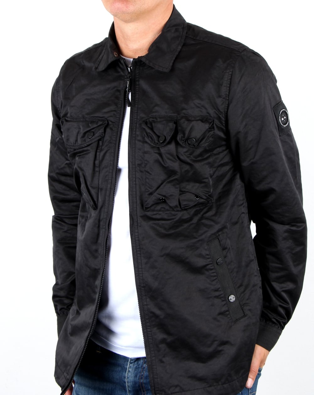 Marshall Artist Pigment Dyed Overshirt Black