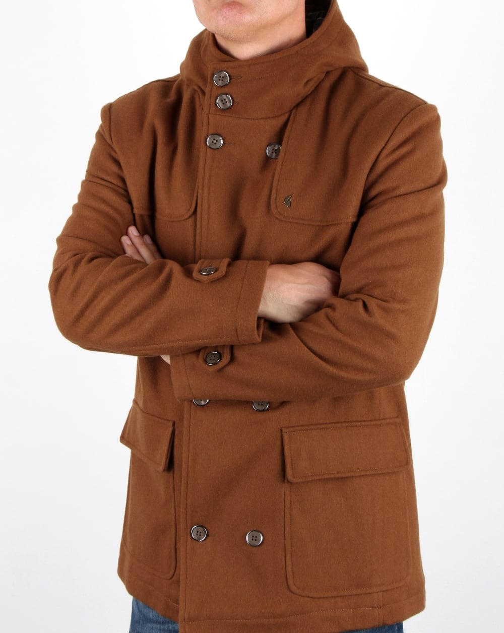 Gabicci Vintage Duffle Coat Tan