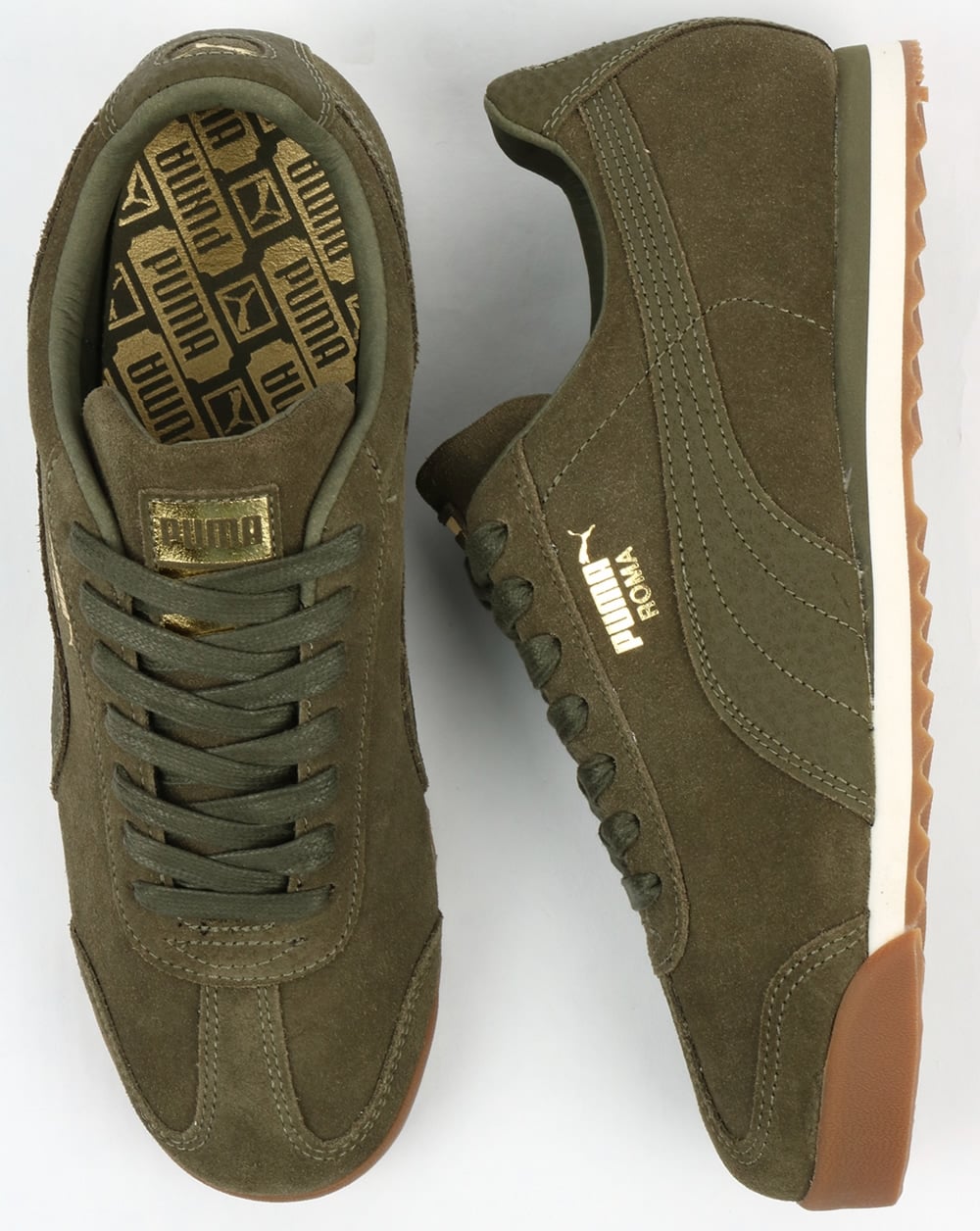 Puma Roma Trainers Premium Olive khaki