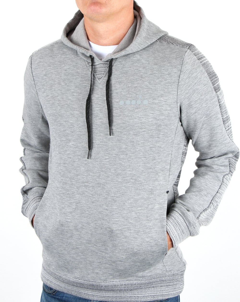 Diadora Evo Pwr Hooded Sweat Grey Melange