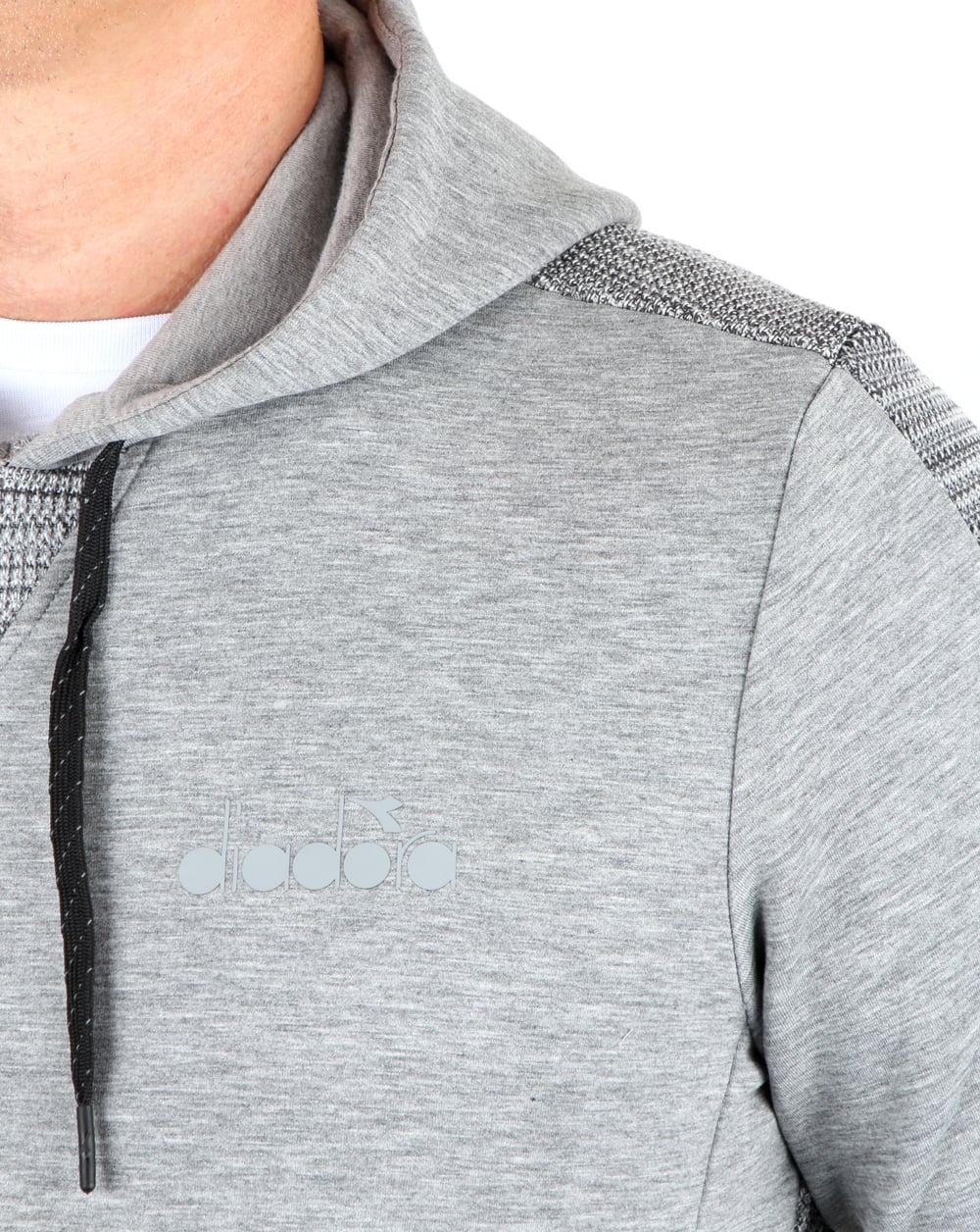 Diadora Evo Pwr Hooded Sweat Grey Melange