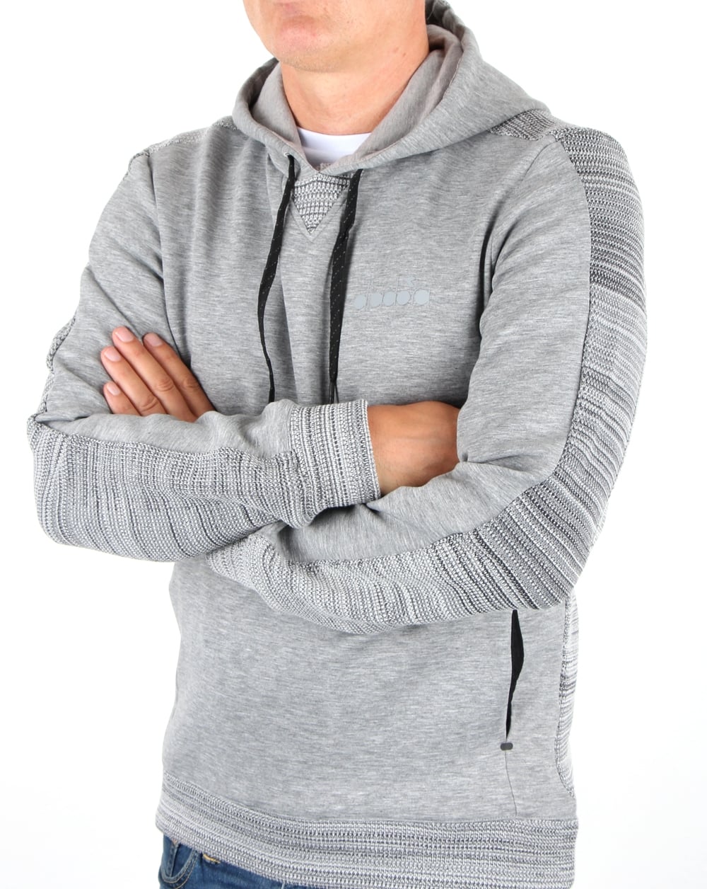 Diadora Evo Pwr Hooded Sweat Grey Melange