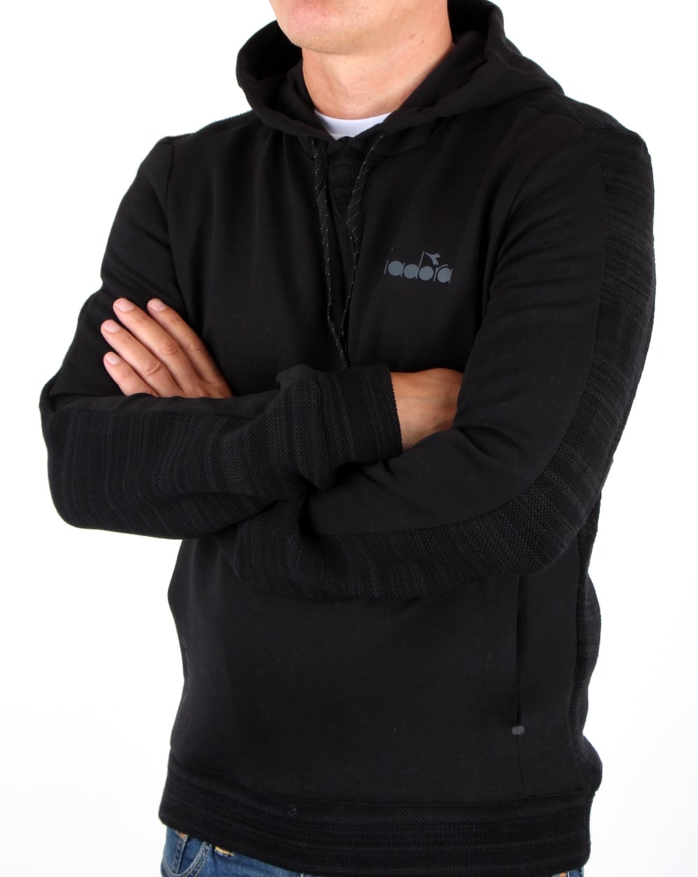 Diadora Evo Pwr Hooded Sweat Black