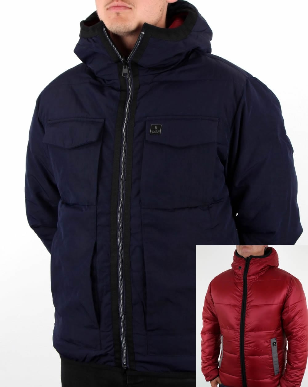 Luke Re-emersion Reversible Quilted Jacket Dark Navy