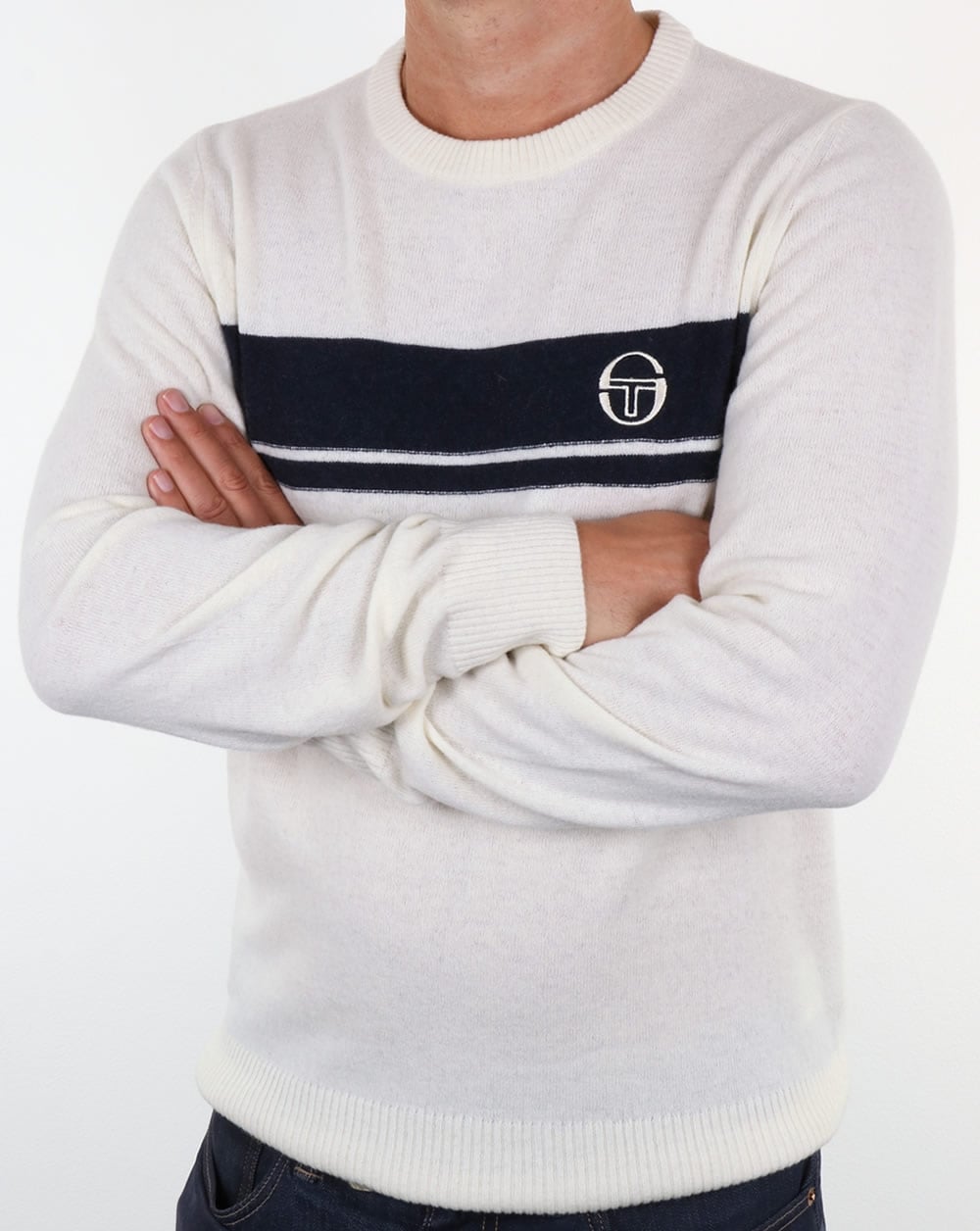 Sergio Tacchini Young Line Jumper Off White/Navy