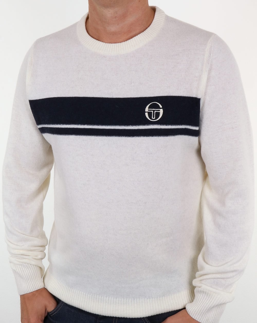 Sergio Tacchini Young Line Jumper Off White/Navy