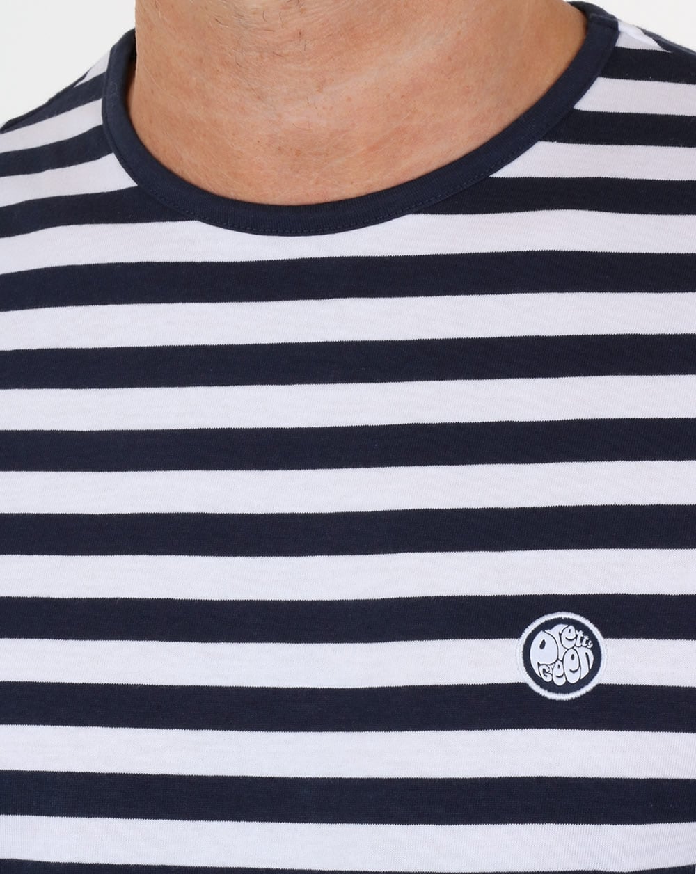 Pretty Green Kinsey Long Sleeve Stripe T Shirt Navy