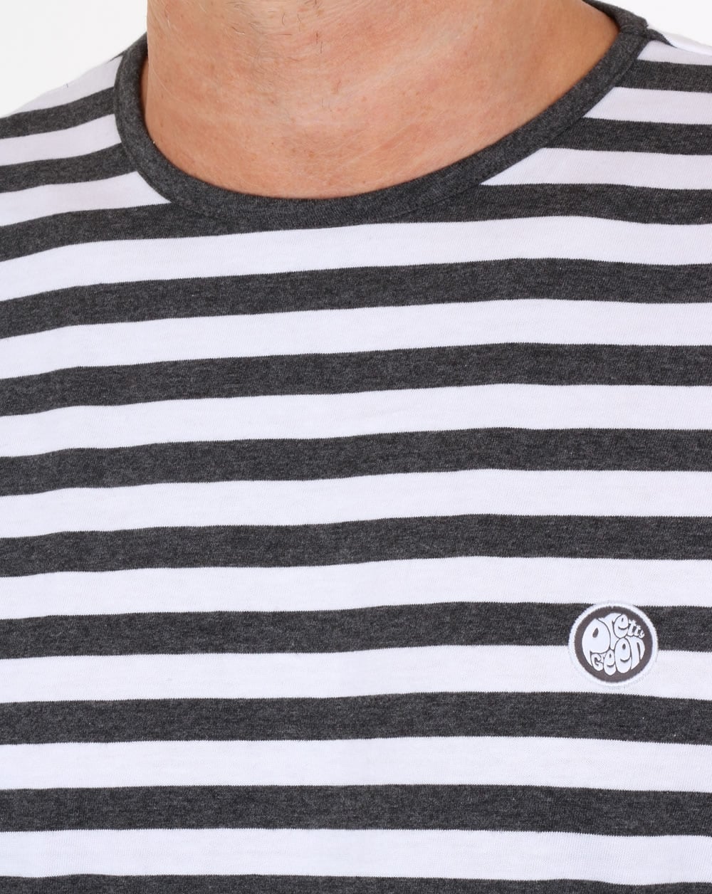 Pretty Green Kinsey Long Sleeve Stripe T Shirt Dark Grey