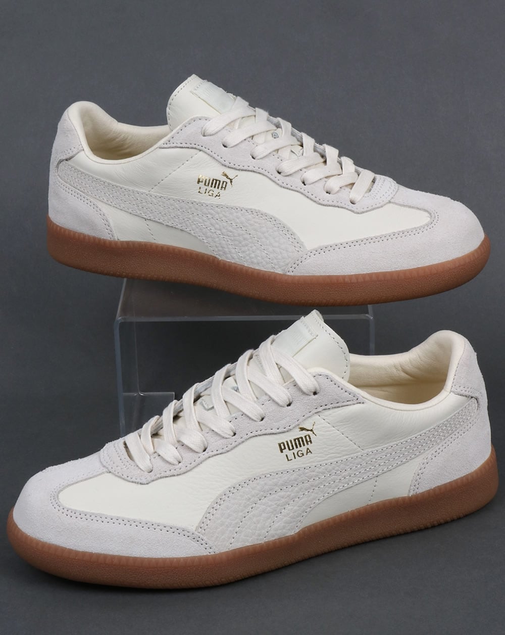 Puma Liga Leather Trainers Whisper White