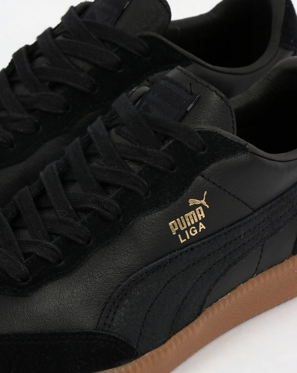 Puma Liga Leather Trainers Black