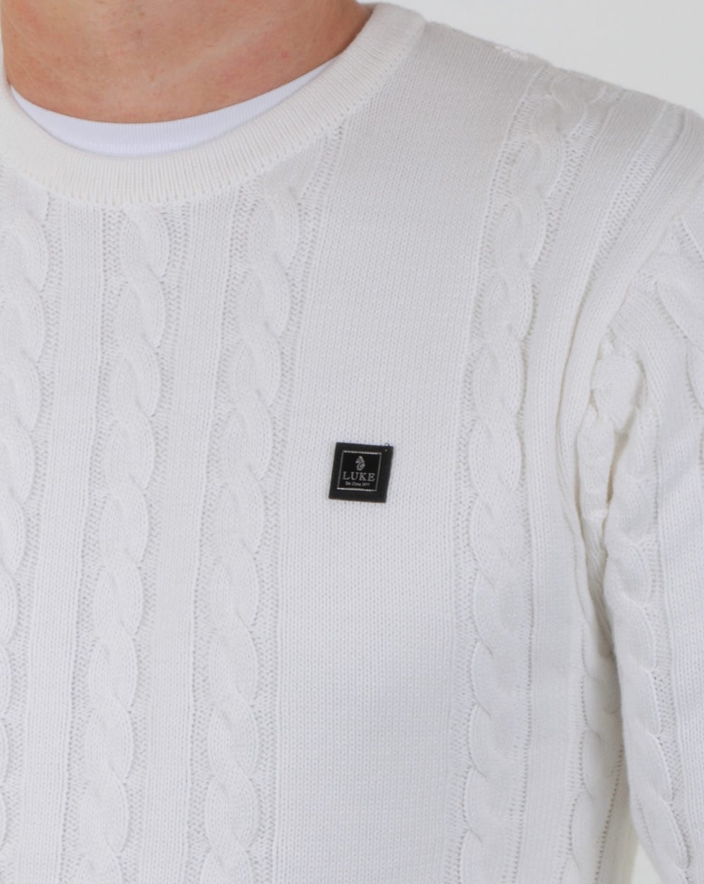 Luke Horton Cable Knit Jumper Cream