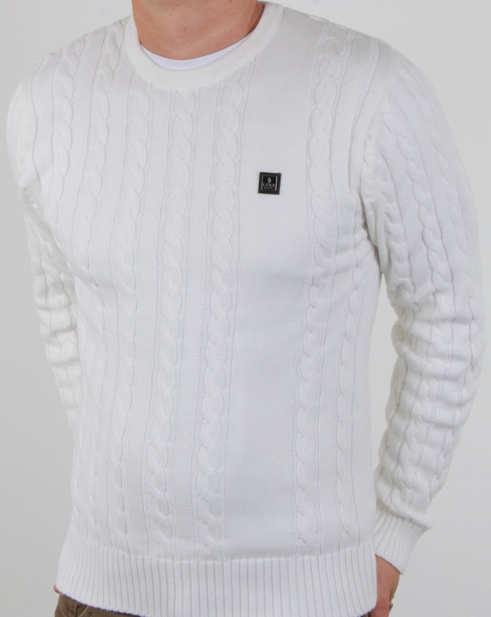 Luke Horton Cable Knit Jumper Cream