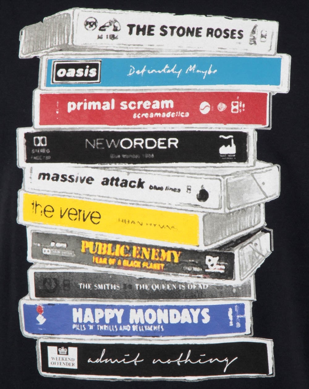 Weekend Offender 90s Highs T Shirt Navy