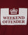 Weekend Offender Prison T Shirt Burgundy