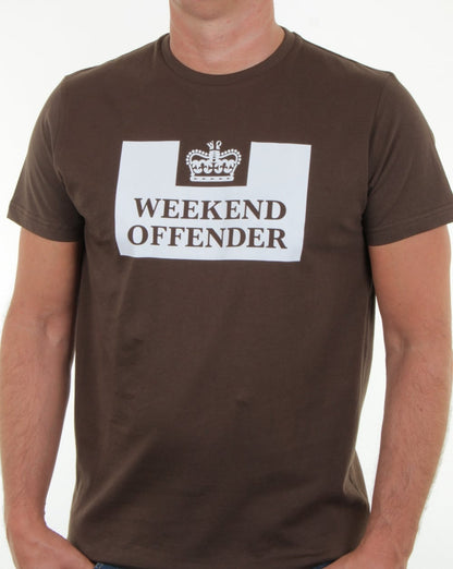 Weekend Offender Prison T Shirt Khaki Green