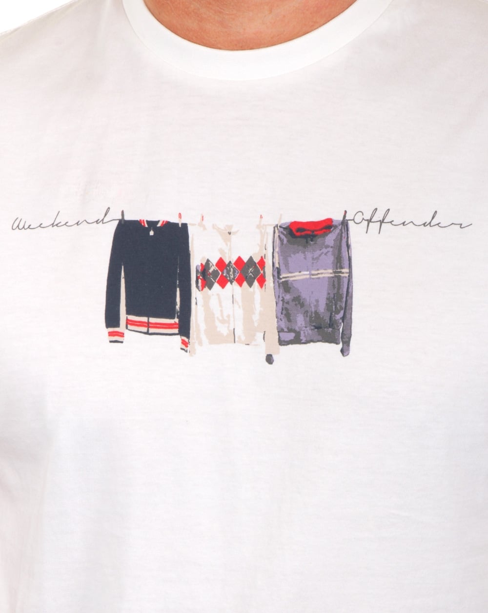 Weekend Offender Continental Elegance T Shirt White