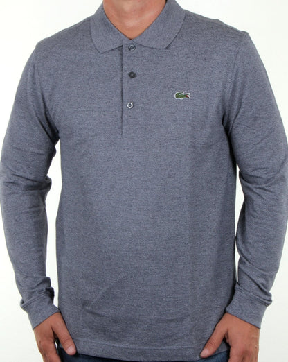 Lacoste Long Sleeve Polo Mouline Navy