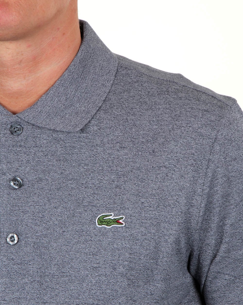 Lacoste Long Sleeve Polo Mouline Navy