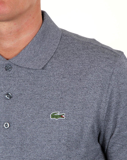 Lacoste Long Sleeve Polo Mouline Navy