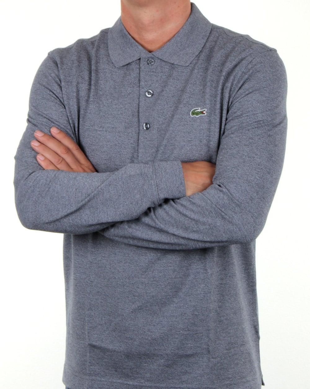 Lacoste Long Sleeve Polo Mouline Navy
